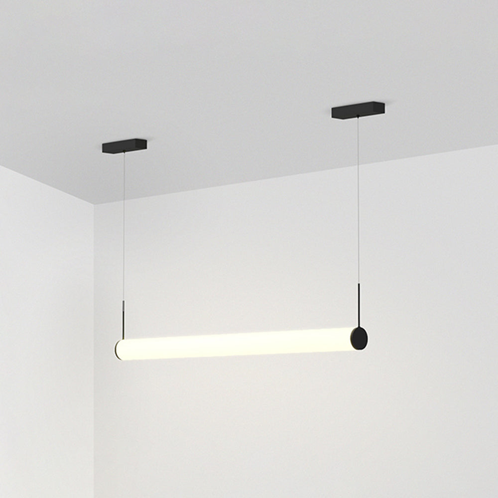 Lametal Modern Cylinder White Pendant Light, Metal/