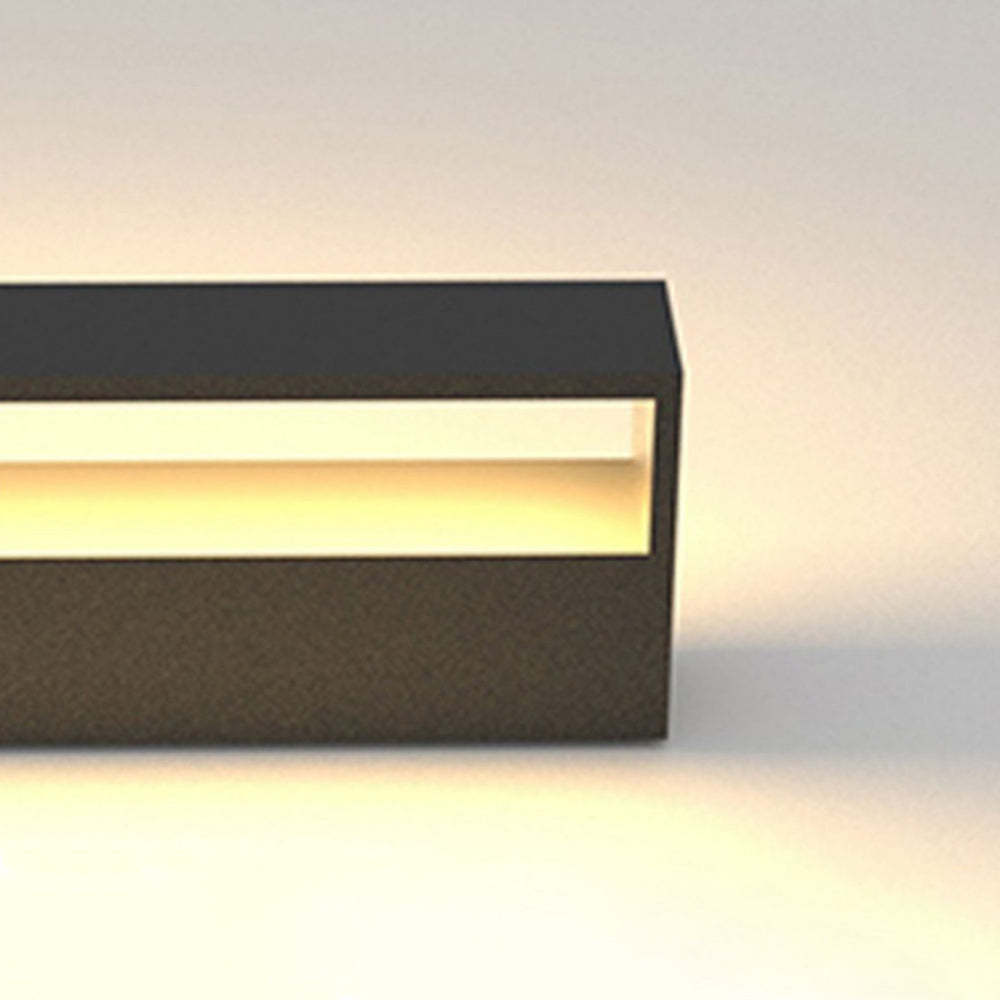 Topavik Modern Hollow Outdoor Wall Lamp, Black/White