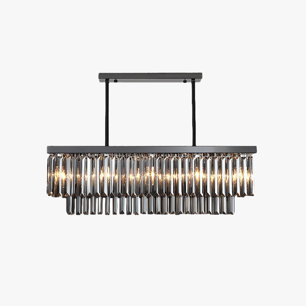 Patoven Design Rectangle Metal Pendant Light, Black