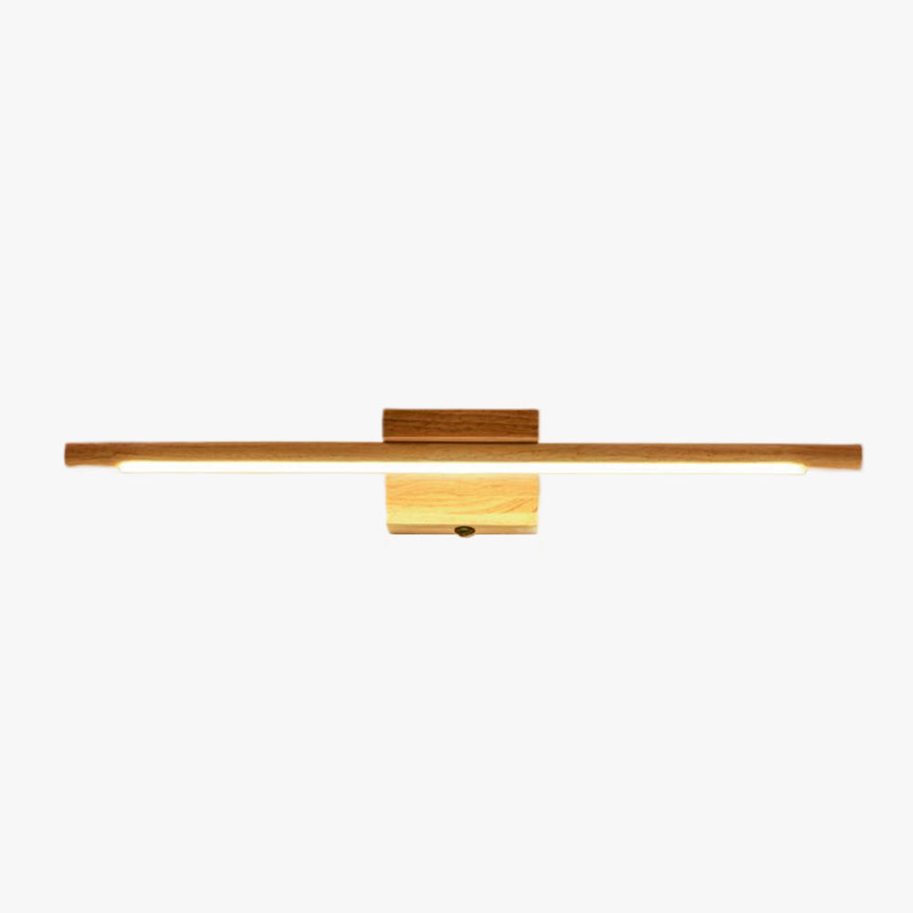 Zisolud Nature Wood Linear Mirror Front Vanity Wall Lamp