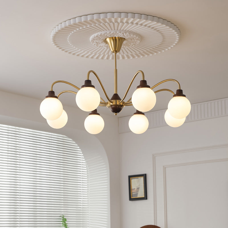 Hitalir French LED Chandelier Chrome Gold Living Room/Bedroom
