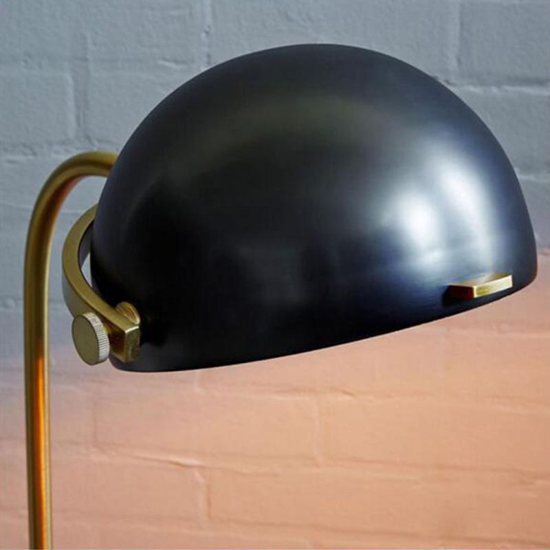 Dotetan Floor Lamp Semi Circular Retro/Minimalist, Metal/Marble, Black, Bedroom
