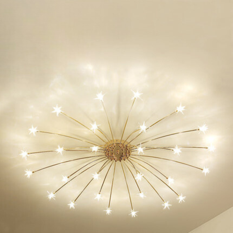 Riteluru Art Deco Starry Flush Mount Ceiling Light