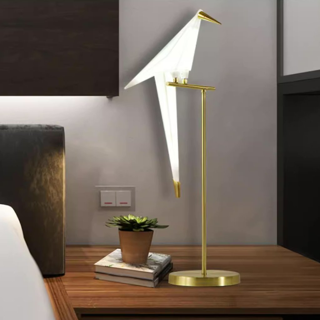 Merenar Nordic Bird Table /Floor Lamp, Gold, 1/2/3 Light