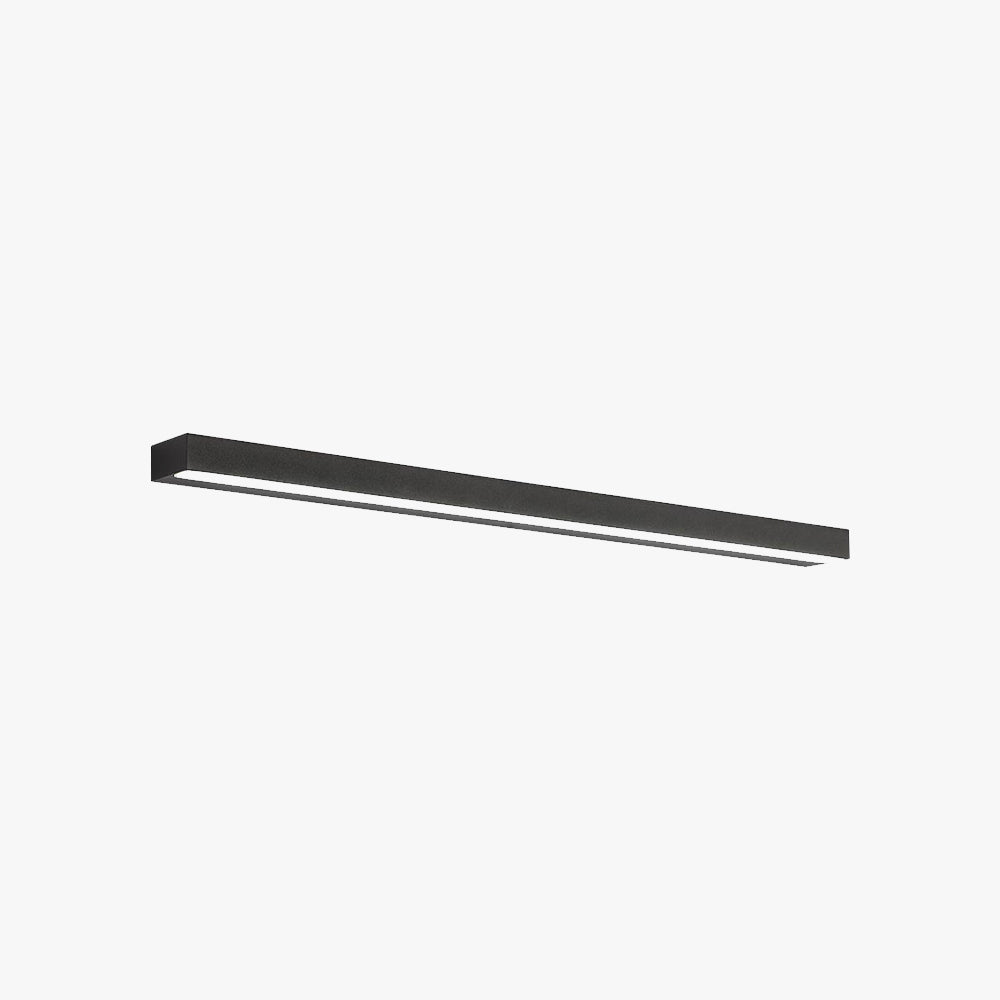 Cuguver Modern Rectangular Linear Mirror Front Wall Lamp, Black
