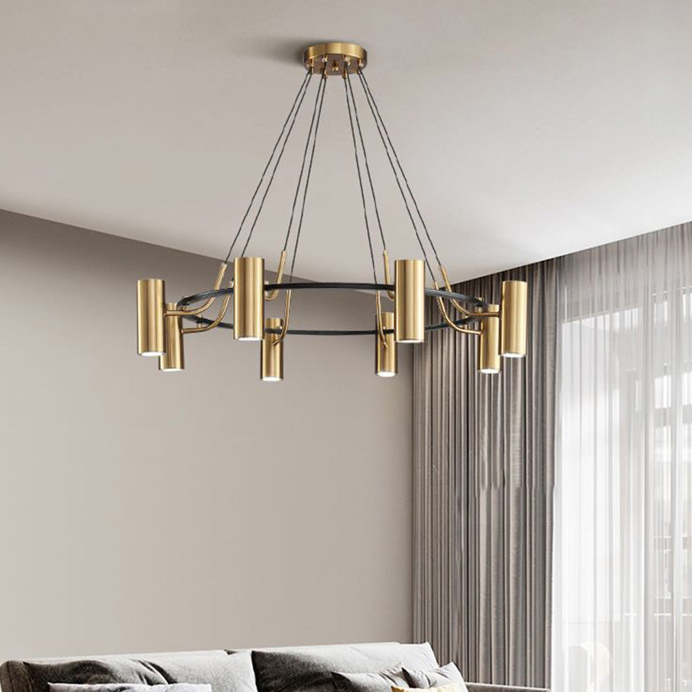 Fesavem Modern Spotlight Metal Pendant Light, Gold