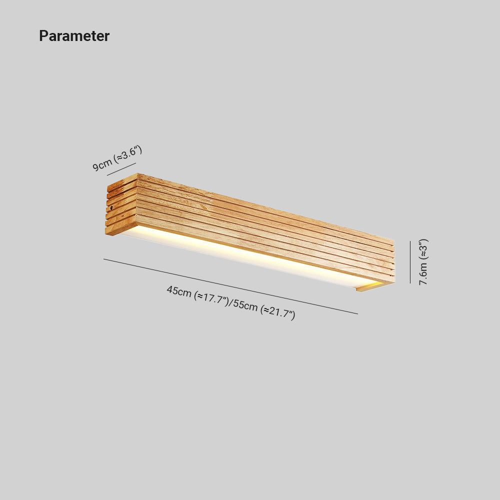 Wenosun Modern Wooden LED Indoor Wall Light, Bedroom
