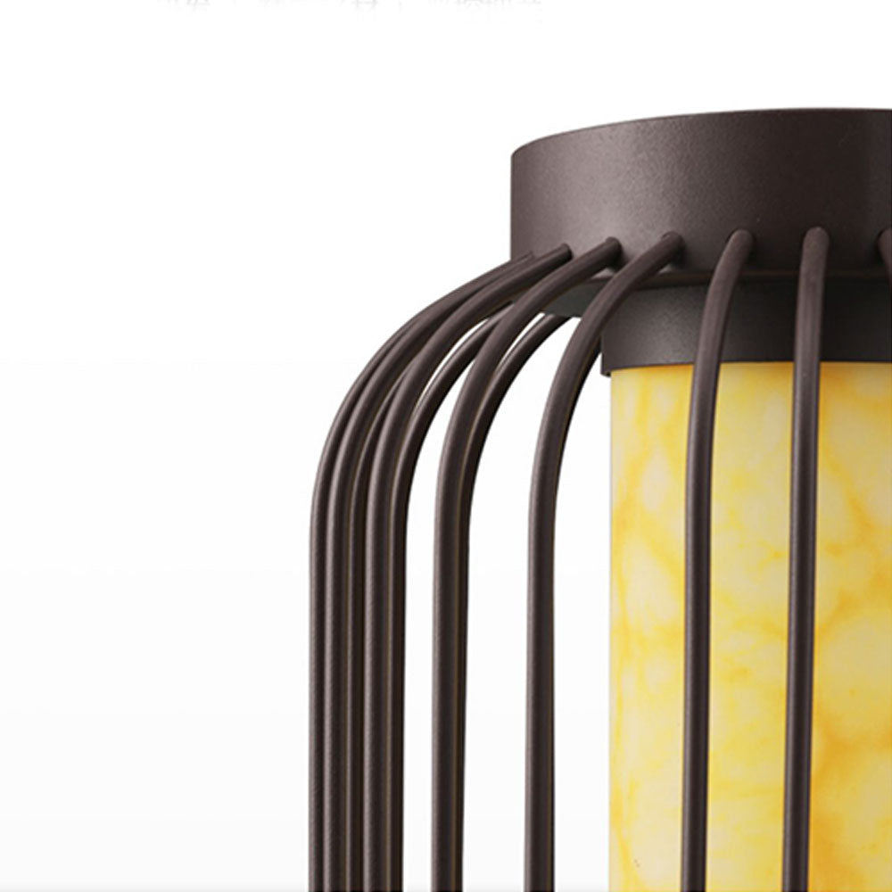 Hepirod Lantern Solar/Rechargeable Outdoor Floor Lamp, Brown