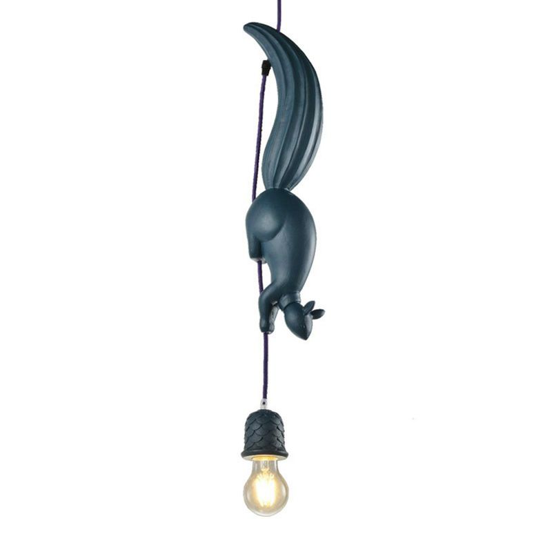 Jamolile Pendant Light Squirrel/Pinecone Modern, Resin, Restaurant