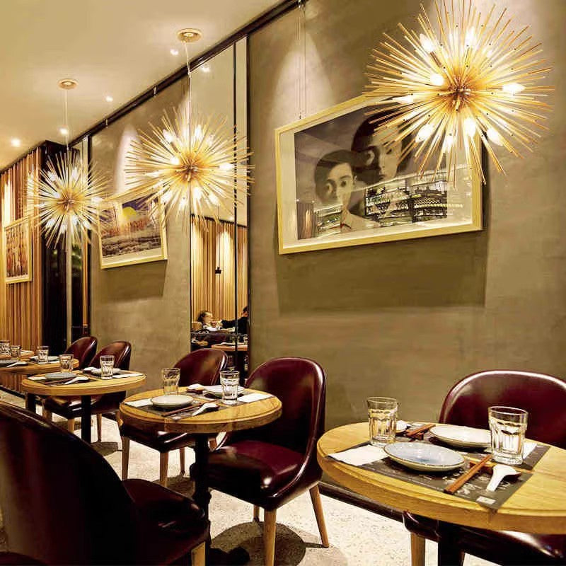 Soratid Modern LED Chandelier Gold Metal Dining/Living Room/Bedroom