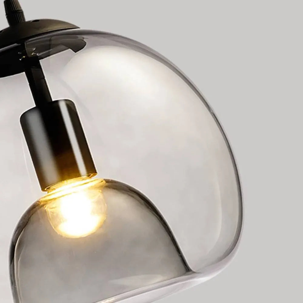 Norvia Pendant Light Globe Glass Amber/Smoky Grey-Neutral Decor