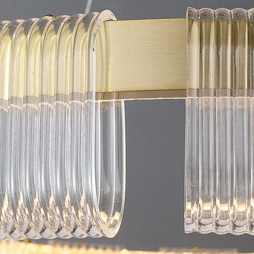 Maguvot Modern Ring Pendant Light, White/Gold