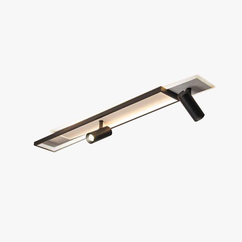Bogurok Modern Geometric Ceiling Light with Spotlight, Black&White