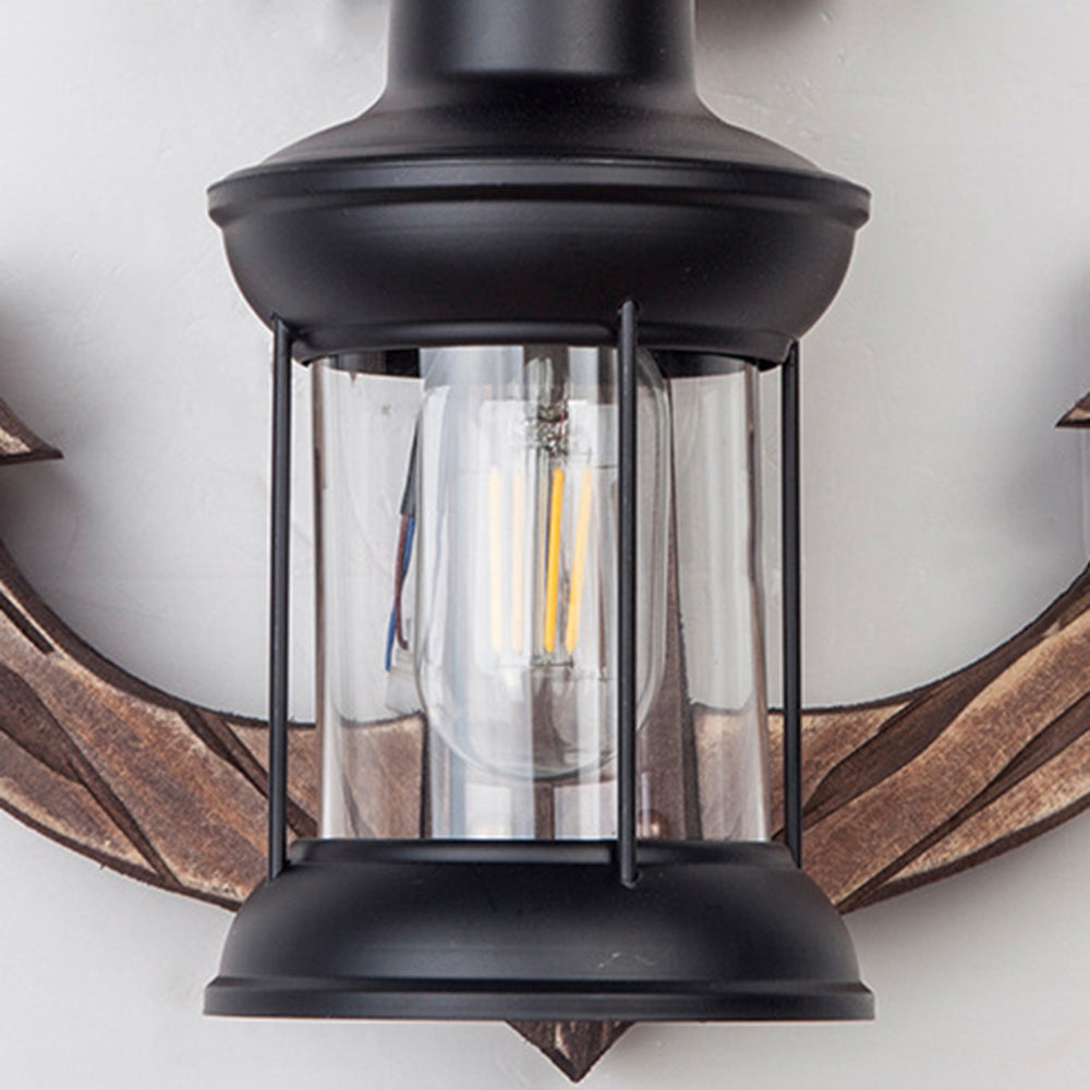 Ceturan Anchor Lantern Wall Lamp, Vintage/Antique, Wood, Bedroom