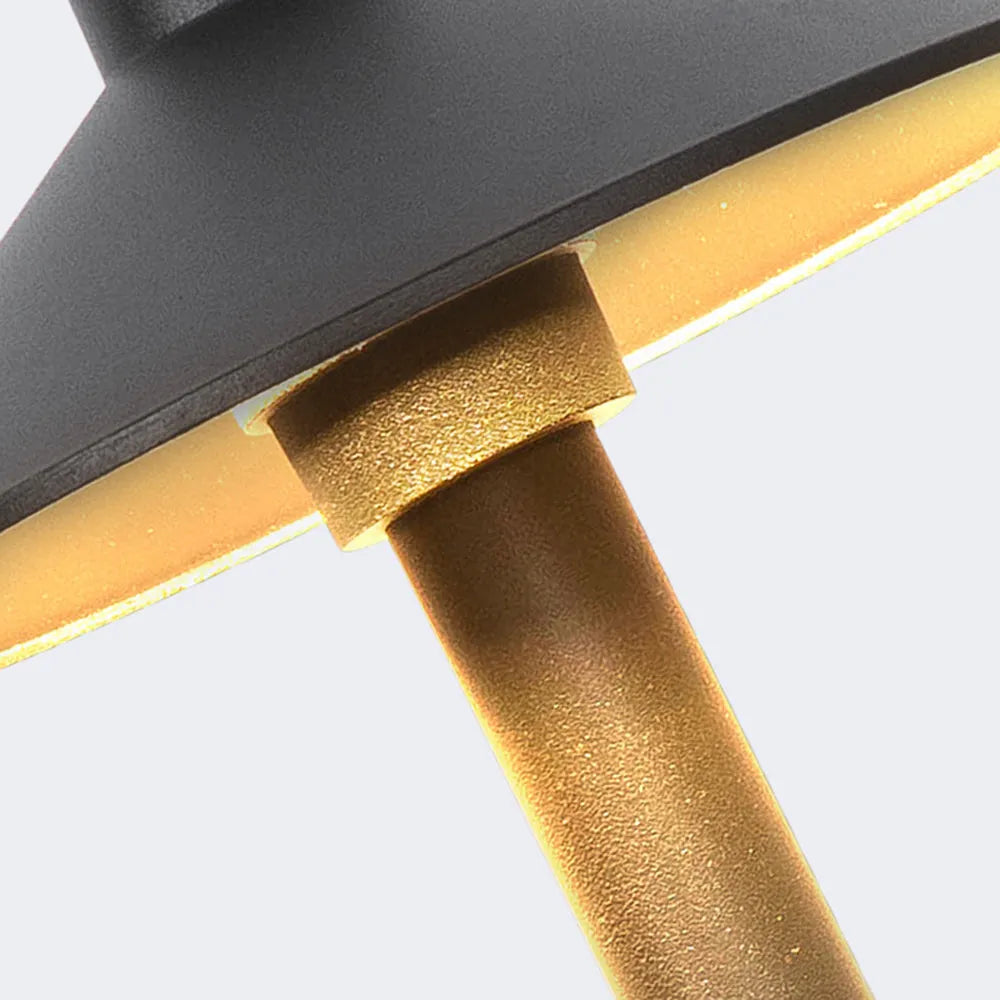 Dorvenia Outdoor Path Light Contemporary Cap-Shaped Black-Neutral Decor