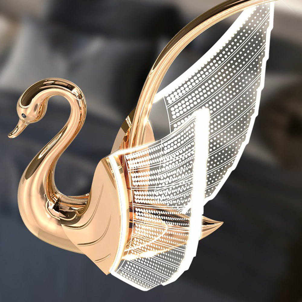 Letoted Modern Creative Swan Pendant Light, 2 Color