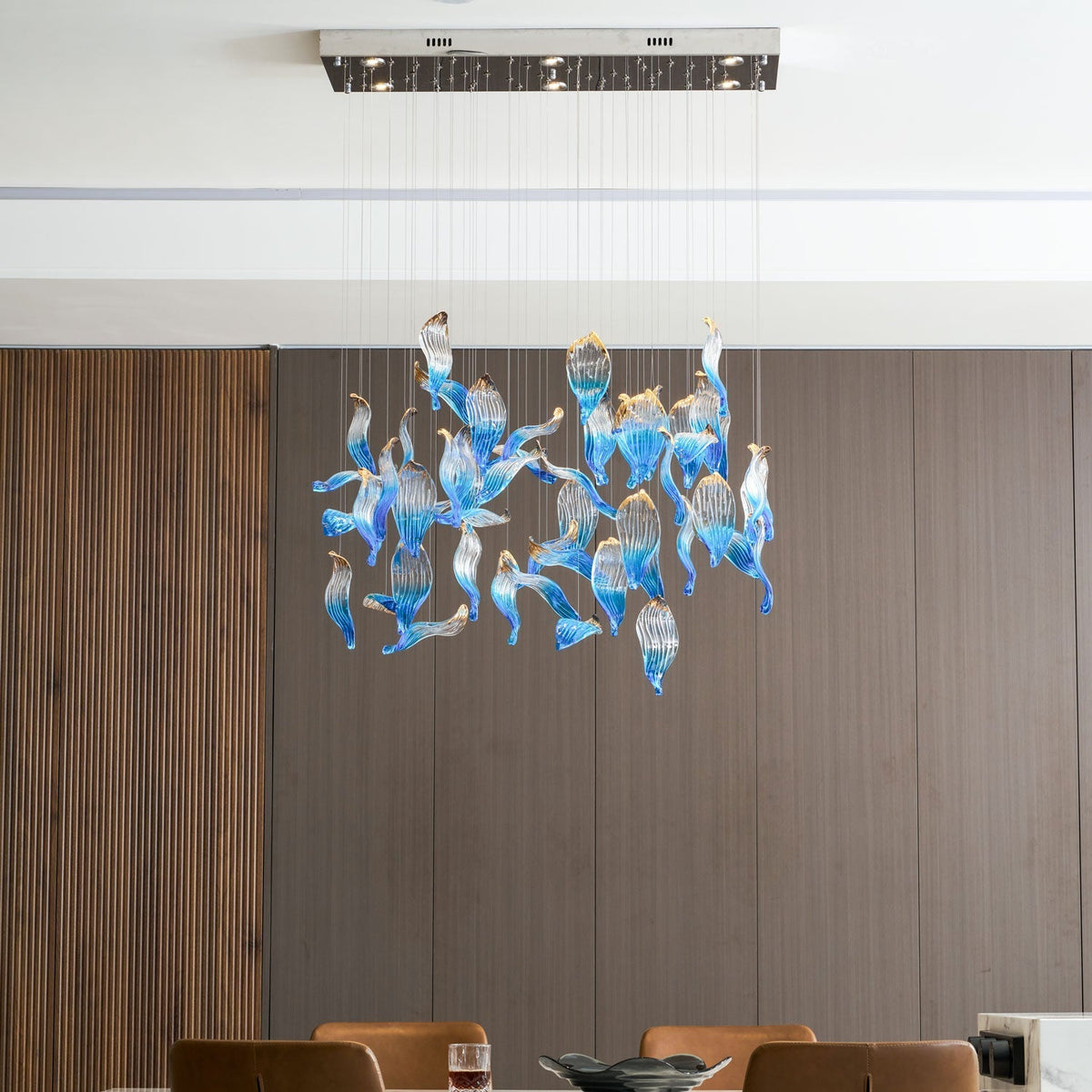 Asteria Wave Blown  Glass Customize Chandelier