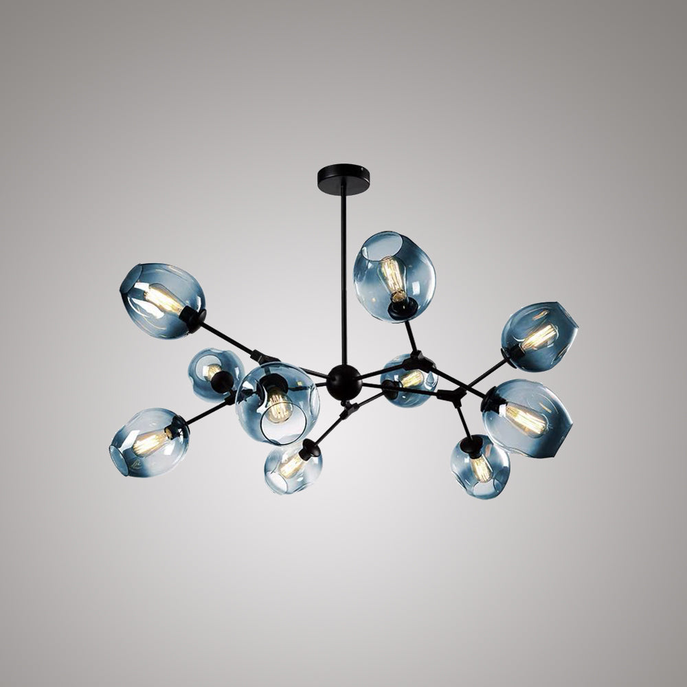 Pobibem Modern Bubble Metal Pendant Light, Black/Gold