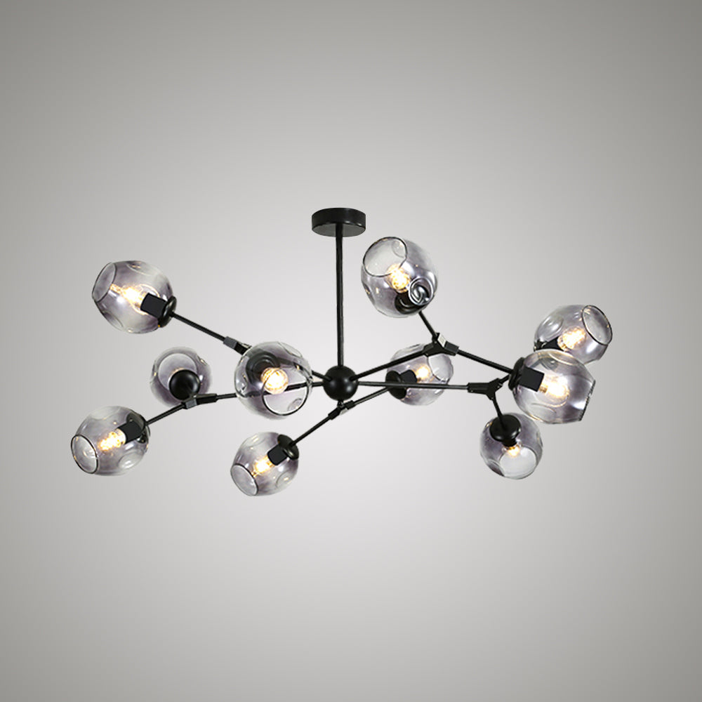 Pobibem Modern Bubble Metal Pendant Light, Black/Gold