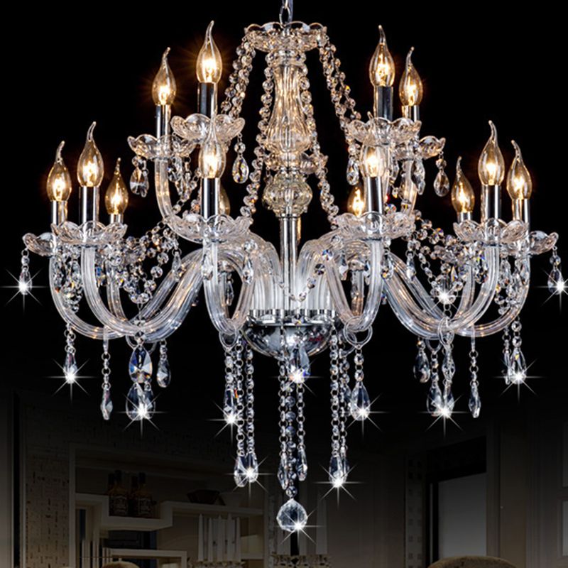 Depaner Luxury Candlestick Clear Crystal Chandelier