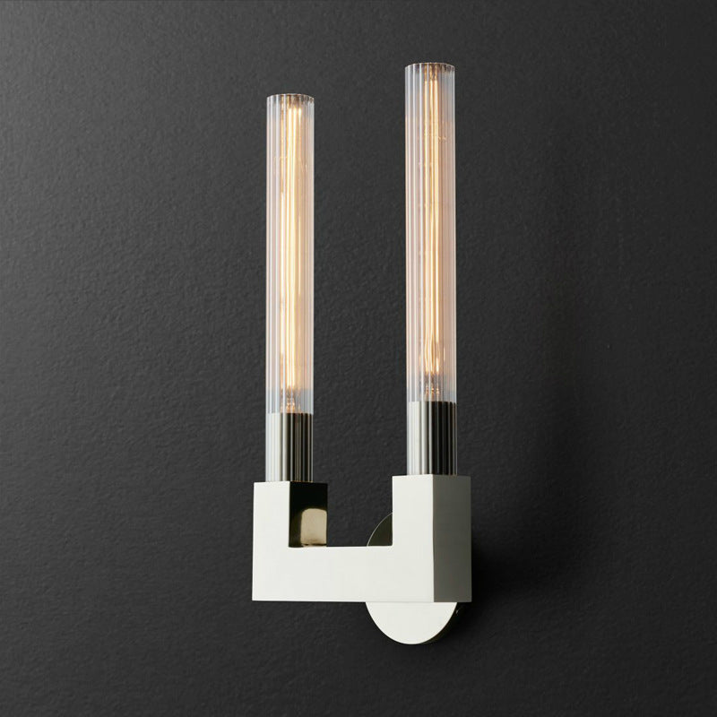 Gipavemi Indoor Wall Lamp Glass Brass Mid-century Restaurant Bedroom