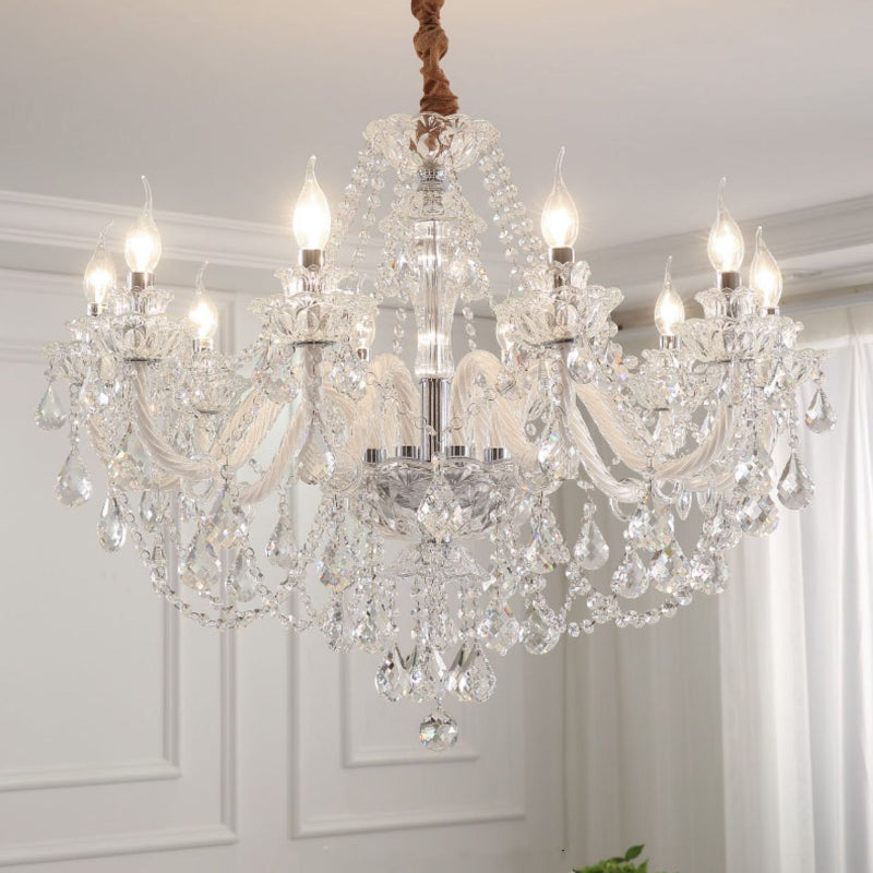 Kevasemu Chandelier French Crystal Living Room Dining Room
