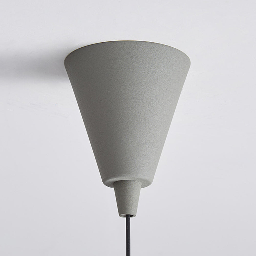 Fikones Minimalist Cone Metal Pendant Light, Grey