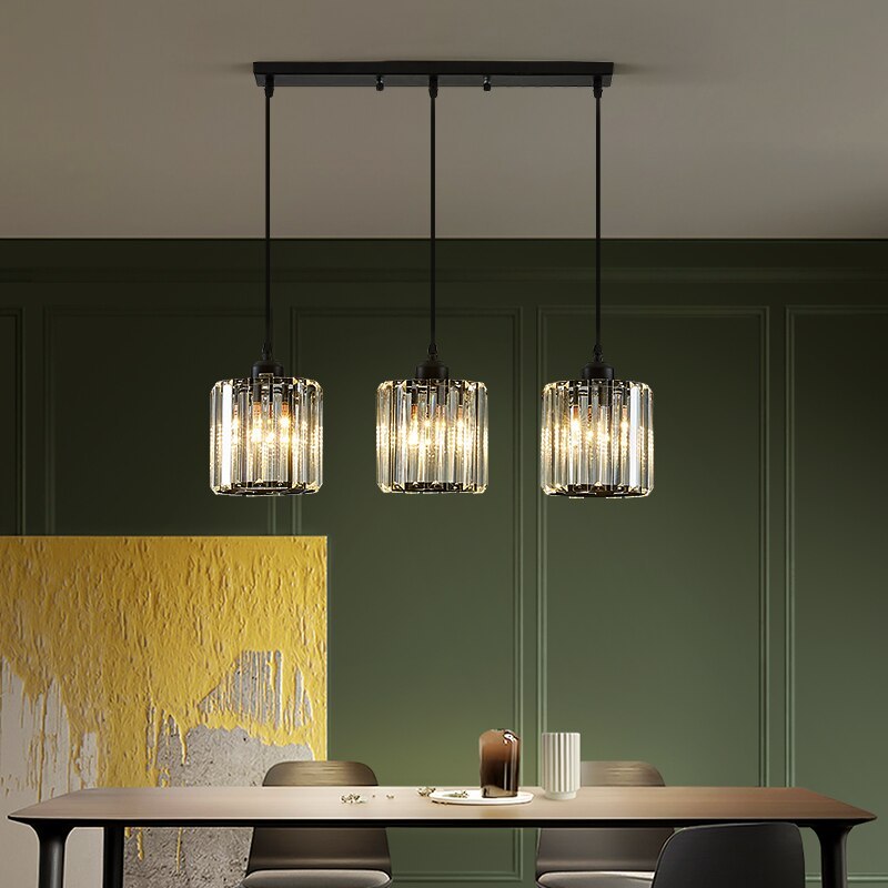 Maruvo Pendant Light Modern Cluster Cylinder Glass-Neutral Decor