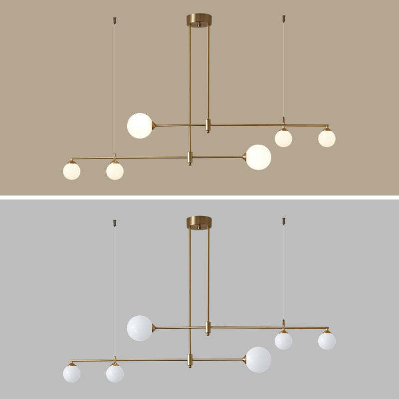 Wulukon Modern Golden Bubble Copper Pendant Light