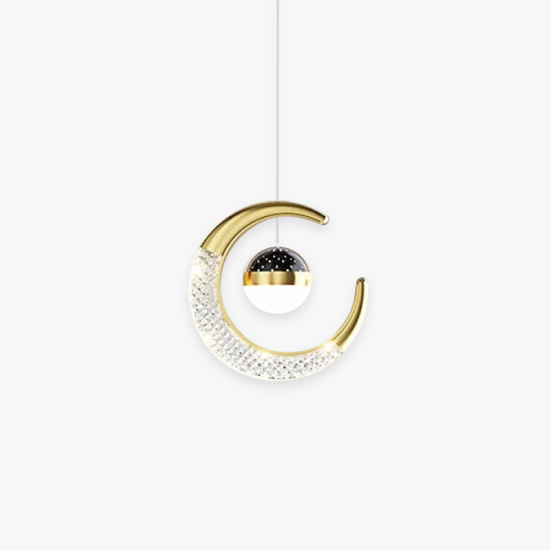 Wakusod Modern LED Pendant Light Starry, Black/Gold