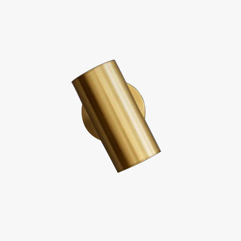Kemosat Moden Spotlight cylindrical Metal Wall Lamp, Gold/Black
