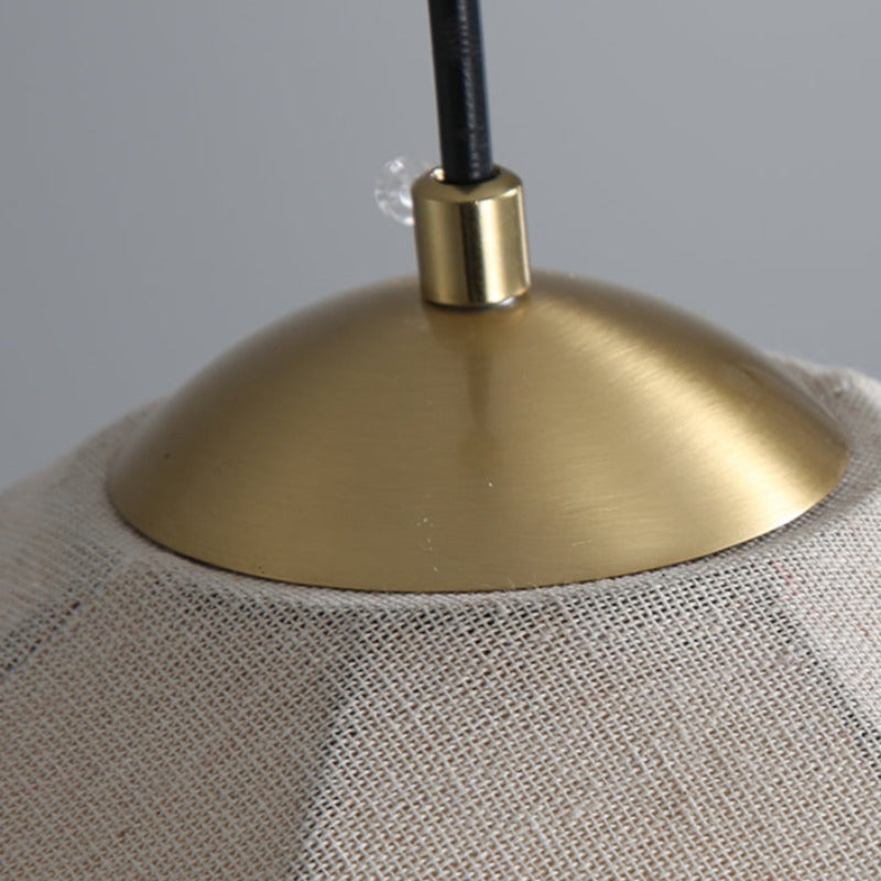 Numaban Boho Decorative LED Pendant Light Yellow Fabric Bedroom Restaurant