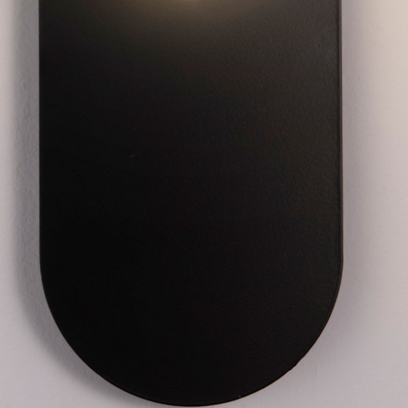 Gobulok Modern LED Wall Lamp Black/Gold Glass Bedroom/Living Room