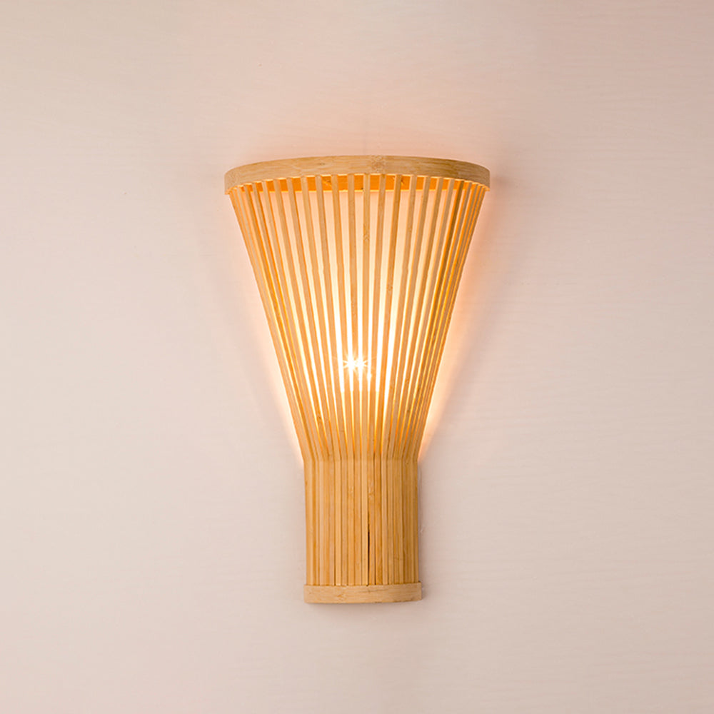 Tunules Led Wall Mounted Bedside Lamp, Rattan/, Bedroom
