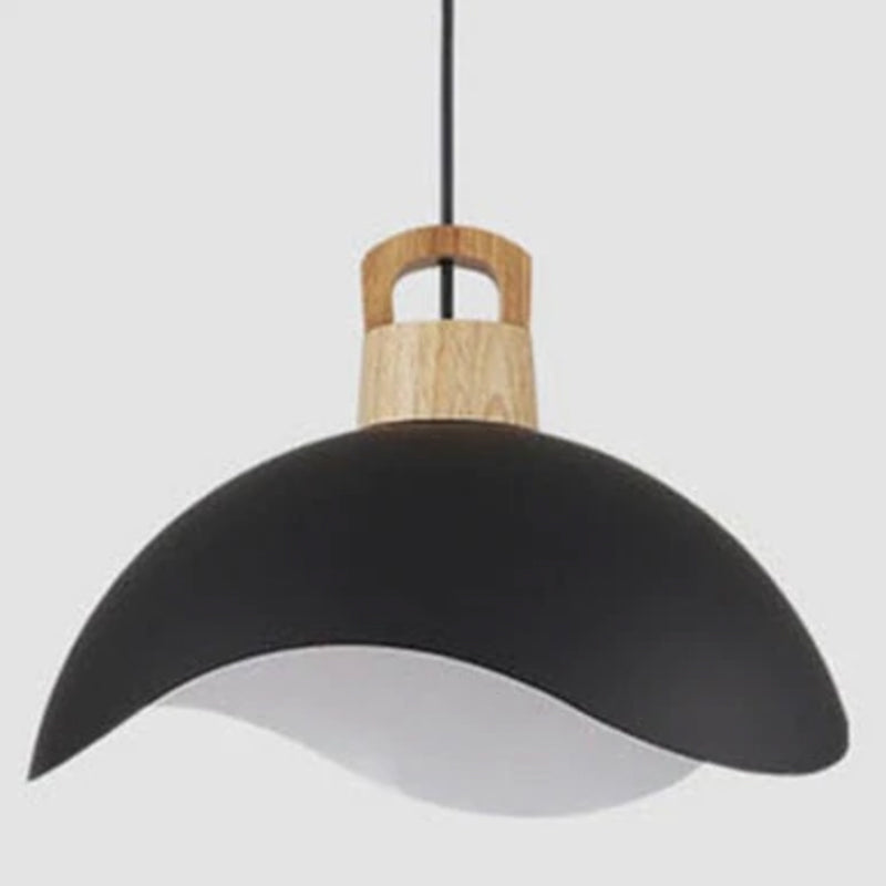 Hobokik Colorful Shade Single Pendant Lights, Wood & Metal