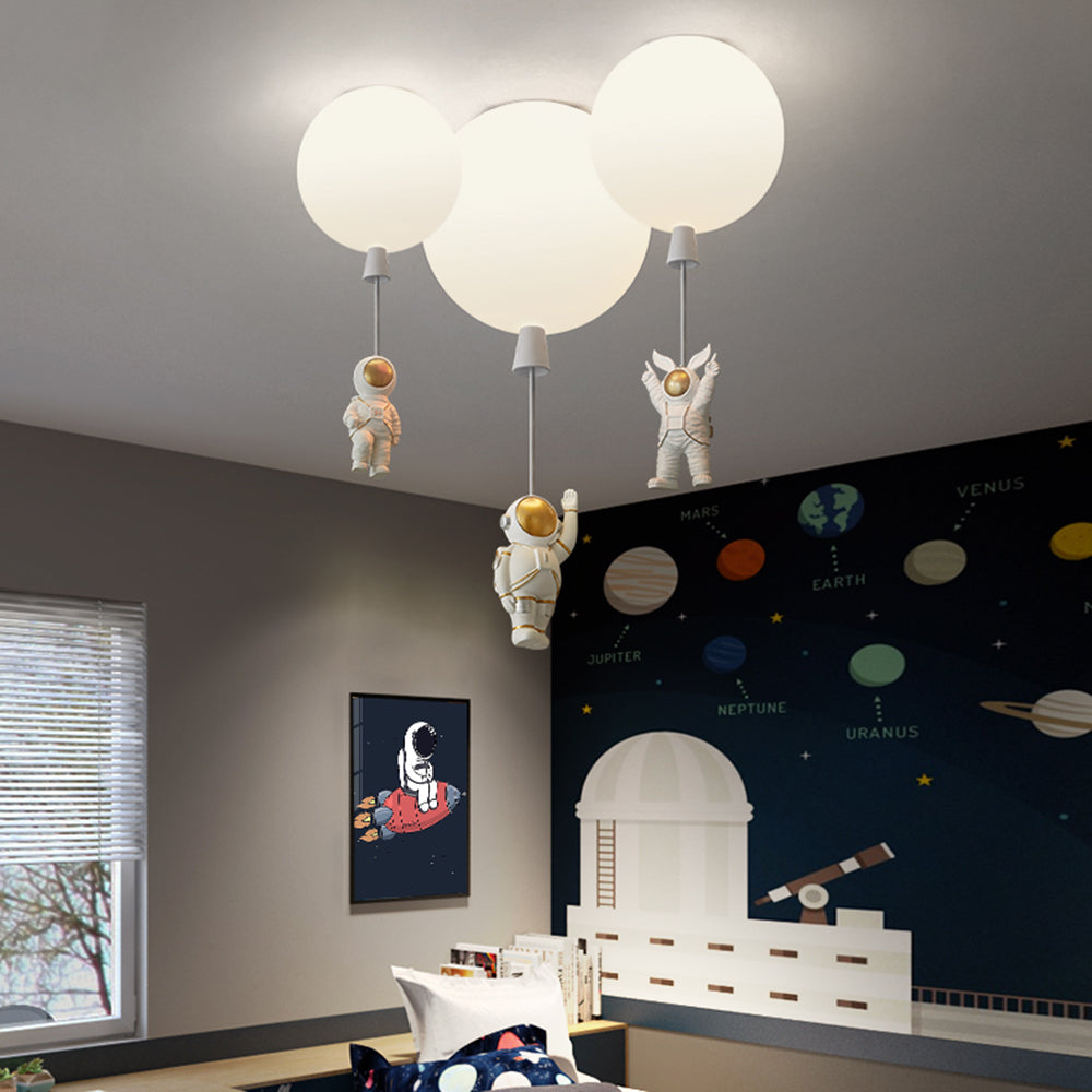 Fupogan Astronaut Balloon Flush Mount Ceiling Light, L 20/25/30/35cm