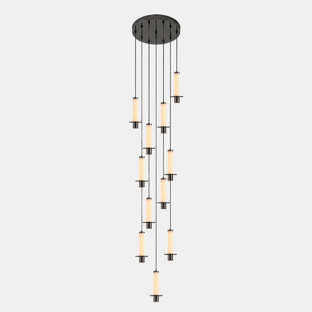 Eirenelia Slim Alabaster Cylindrical Pendant Lamp