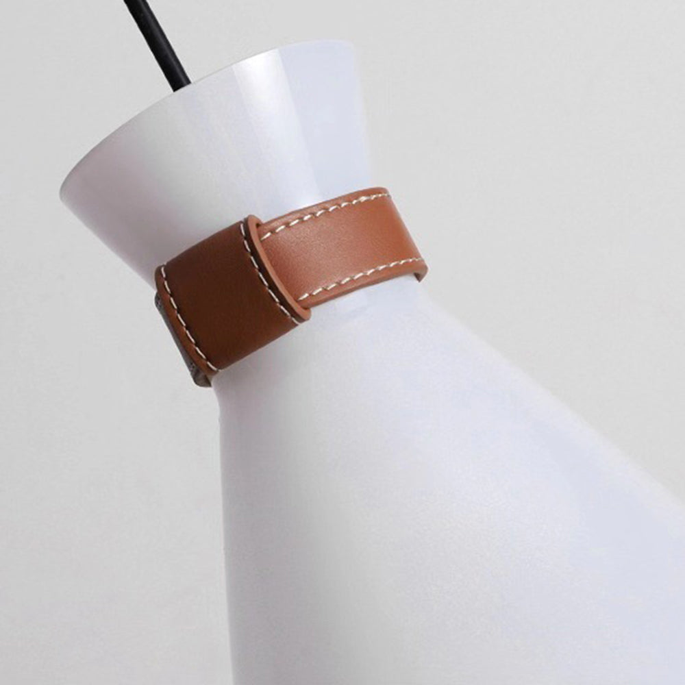 Jaroduk Minimalist Teardrop Shaped Glass Pendant Light, Smoke Gray/White