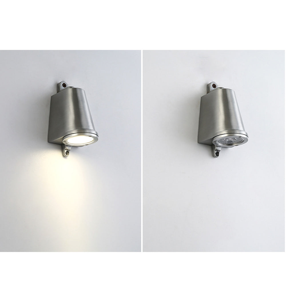 Muvumat Industrial Metal Bell Shaped Indoor Wall Lamp, Black/Grey/Coppery/Aluminum