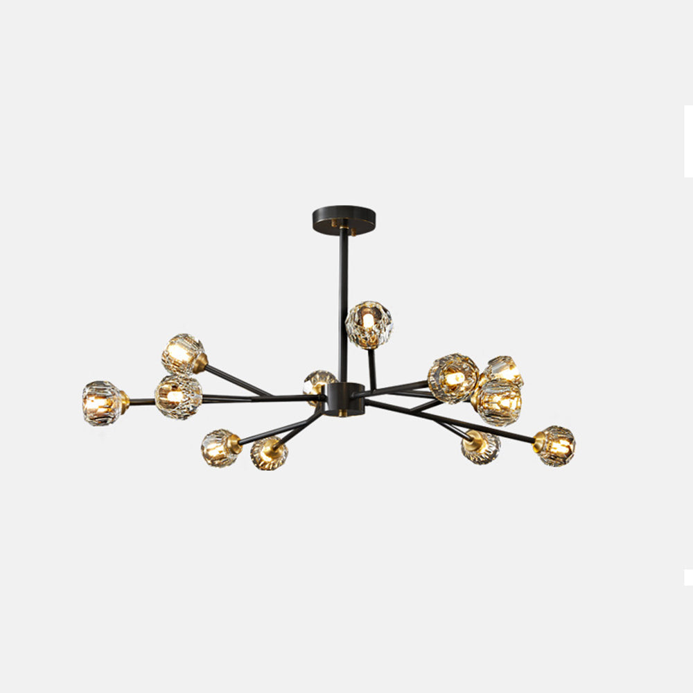 Badimon Modern Blown Metal Pendant Light, Gold