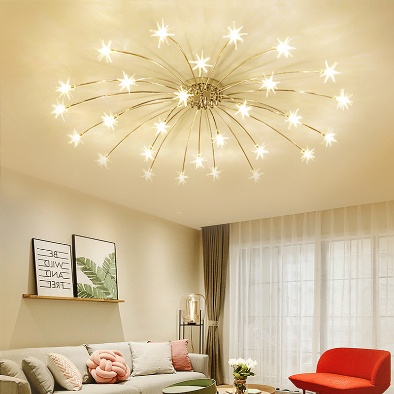 Riteluru Art Deco Starry Flush Mount Ceiling Light