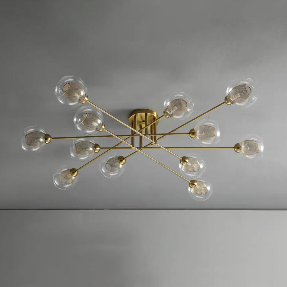 Zovokil Industrial Glass Globe Chandelier LED, 6 Style