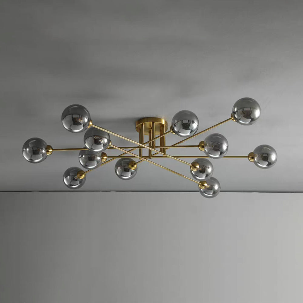 Zovokil Industrial Glass Globe Chandelier LED, 6 Style