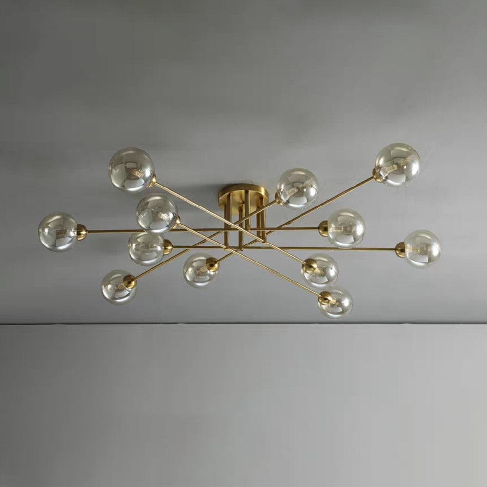 Zovokil Industrial Glass Globe Chandelier LED, 6 Style