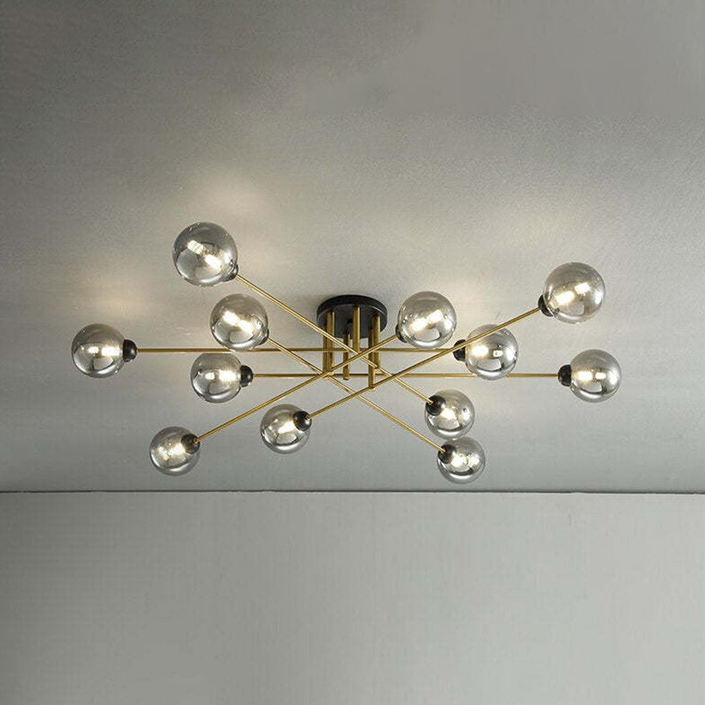 Zovokil Industrial Glass Globe Chandelier LED, 6 Style