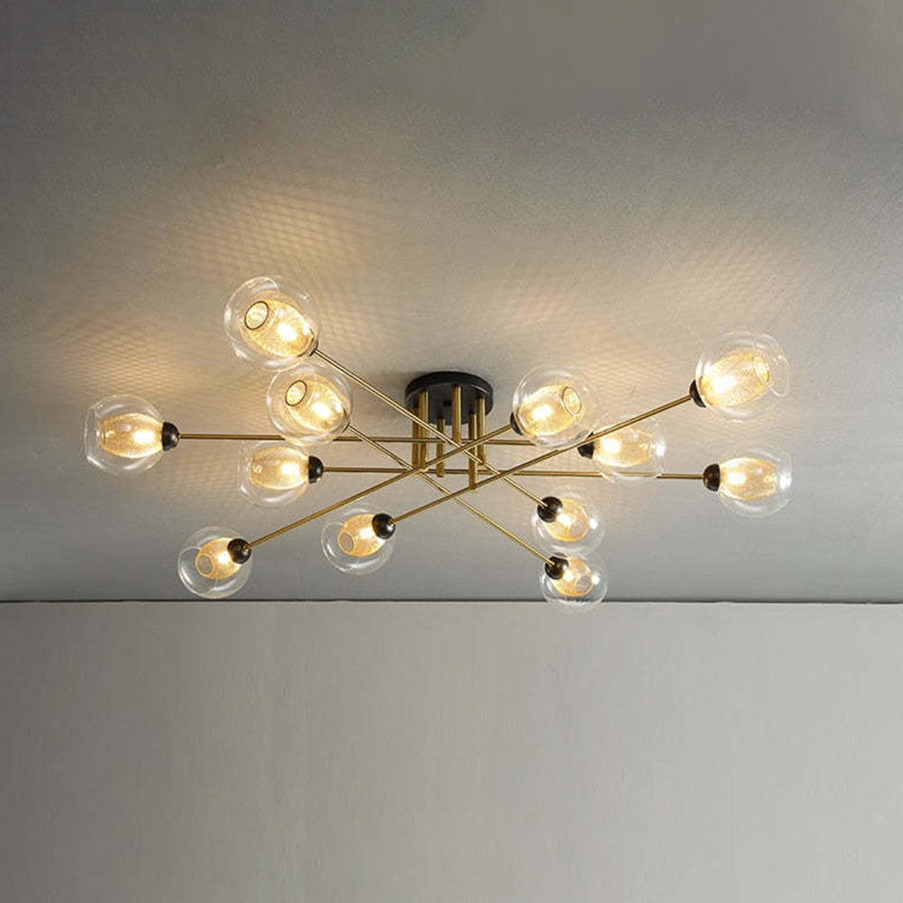 Zovokil Industrial Glass Globe Chandelier LED, 6 Style