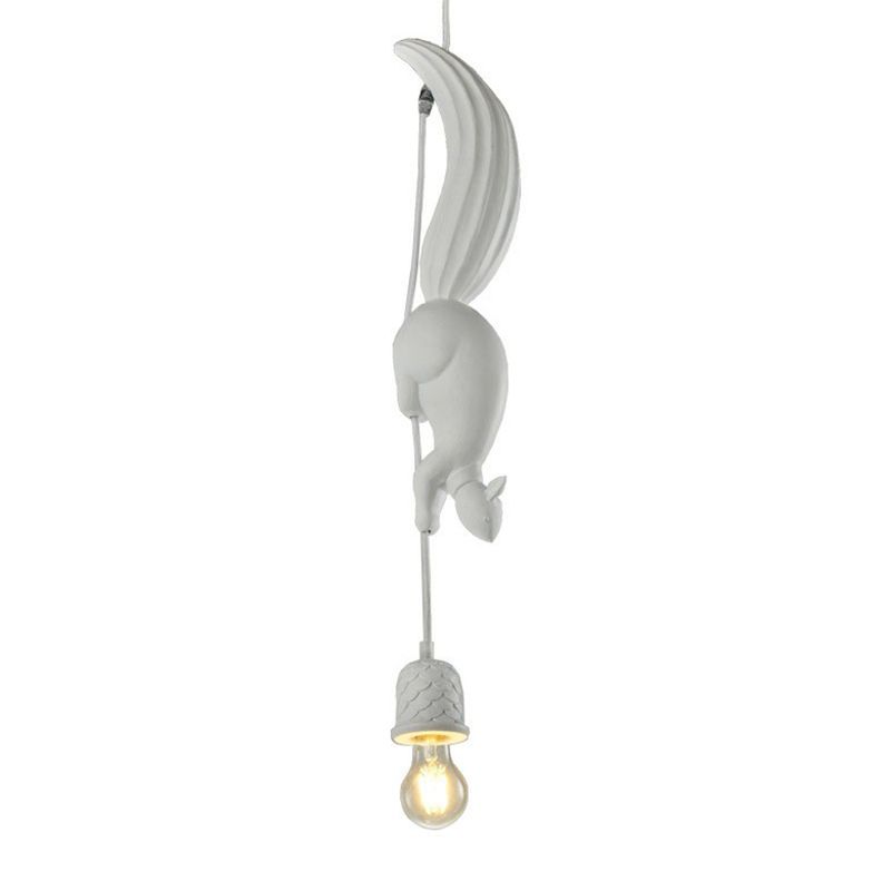 Jamolile Pendant Light Squirrel/Pinecone Modern, Resin, Restaurant