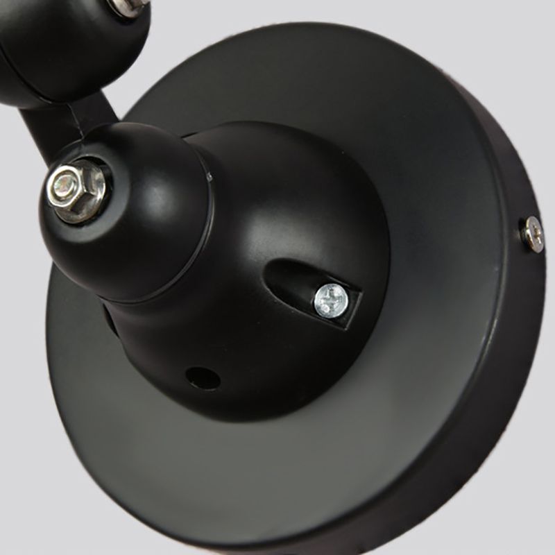 Sirupor Wall Lamp Dome Modern, Metal Arm Adjustable, Black/White, Bedroom