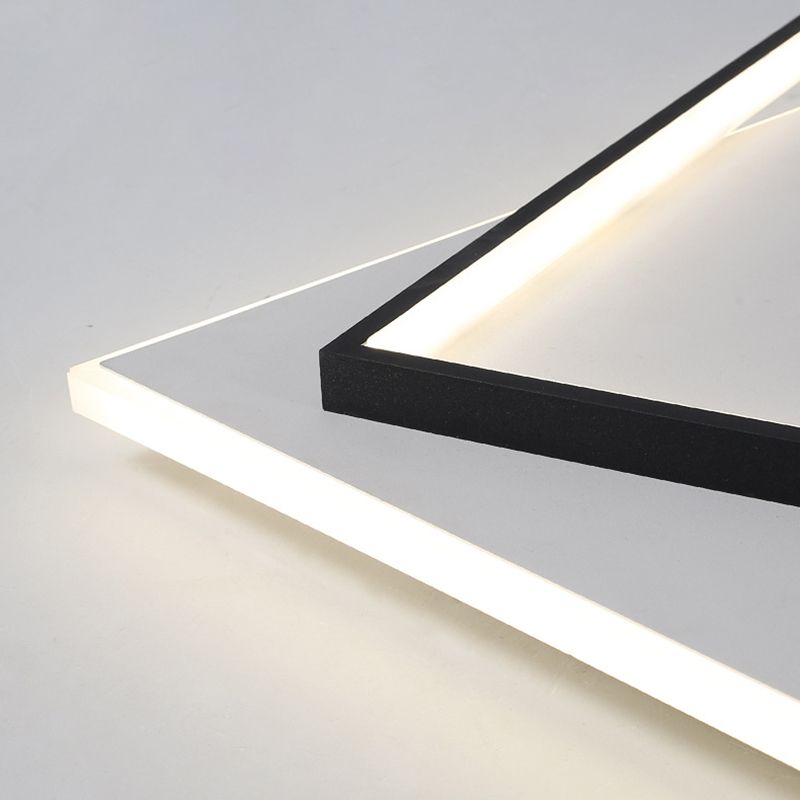 Musunor Modern Duo-Square Flush Mount Ceiling Light