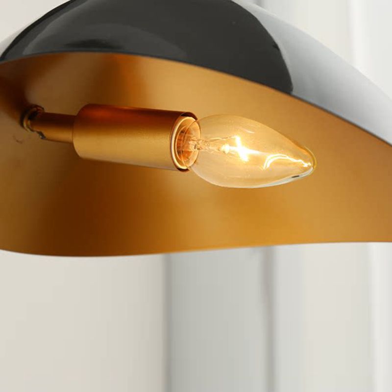Faturor Industrial Swing Arm Vanity Wall Lamp, Black/Gold